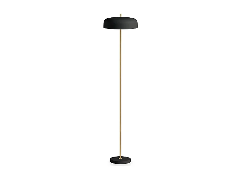 Candeeiro de mesa estilo moderno TAICHI - A45 cm - 2x E27 40W - cabo de 2 metros - on&off - aço - preto e dourado - IP20