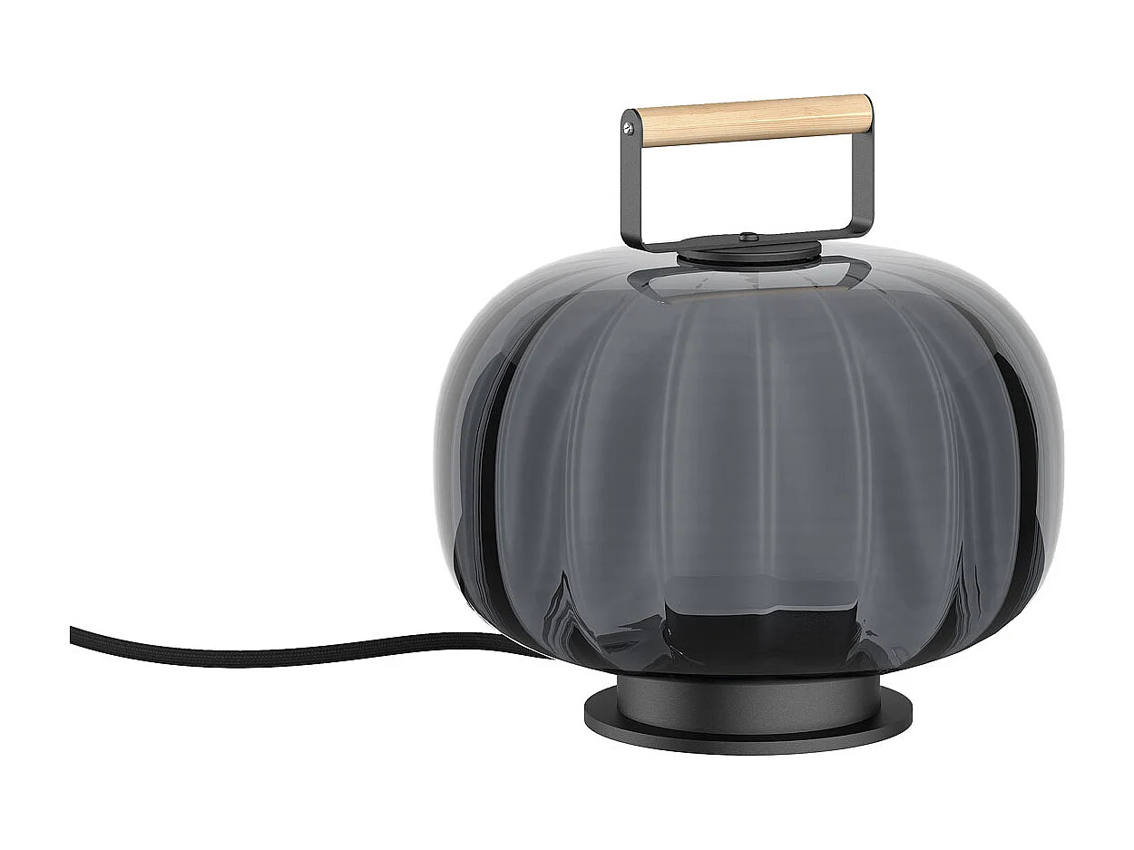 Lampada da tavolo classica krista-d.ø13cm-led 10w-830lm e 2,7k-on&off-acciaio, grigio