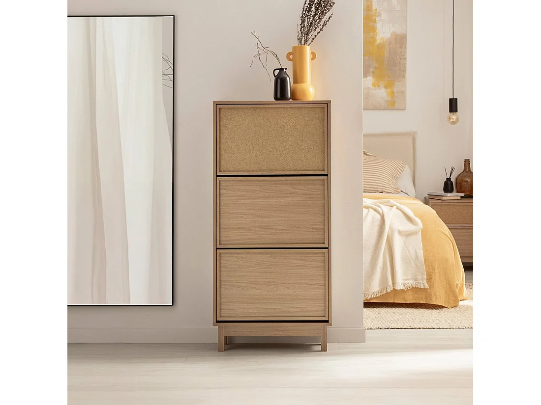 Zapatero estrecho de Fibra natural Natural 125 x 60- Bora