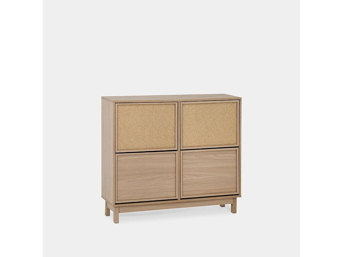 Zapatero doble de Fibra natural Natural 90 x 105- Bora