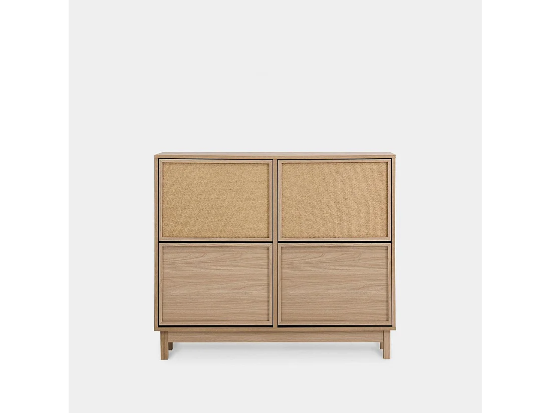 Zapatero doble de Fibra natural Natural 90 x 105- Bora