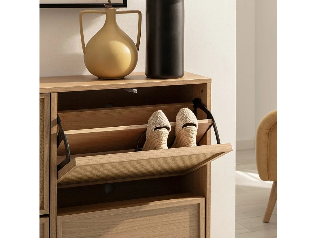 Zapatero doble de Fibra natural Natural 90 x 105- Bora