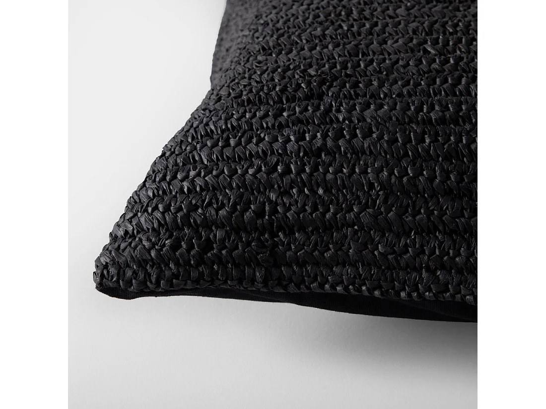 Cojín de Fibra natural Negro 45 x 45- Nomad