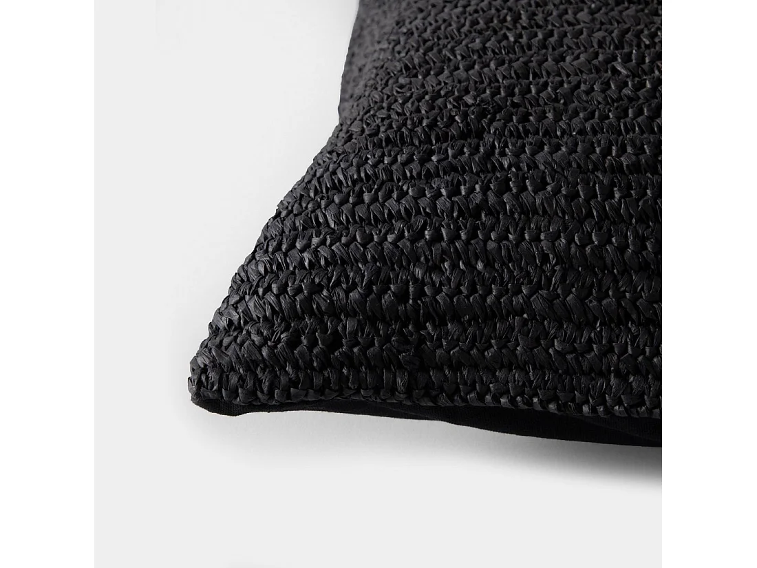 Cojín de Fibra natural Negro 45 x 45- Nomad