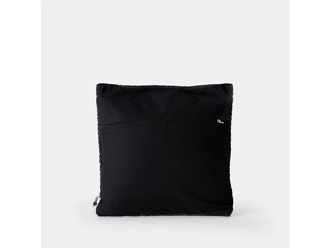 Cojín de Fibra natural Negro 45 x 45- Nomad