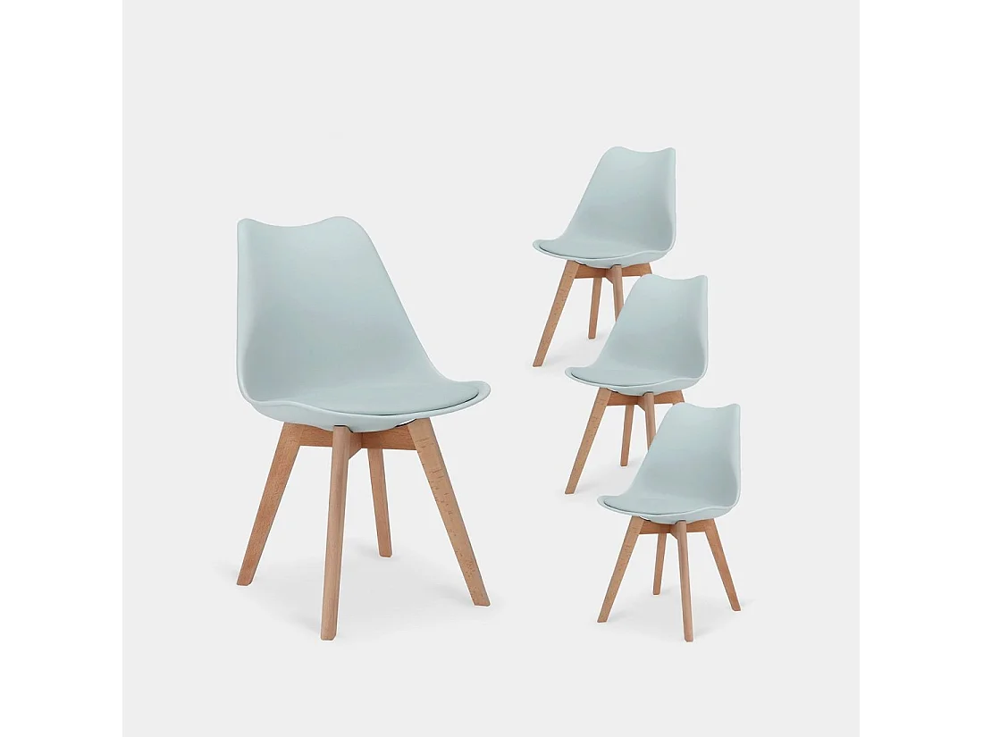 Chaise d'extérieur en plastique bleu 48x82 cm-Kler