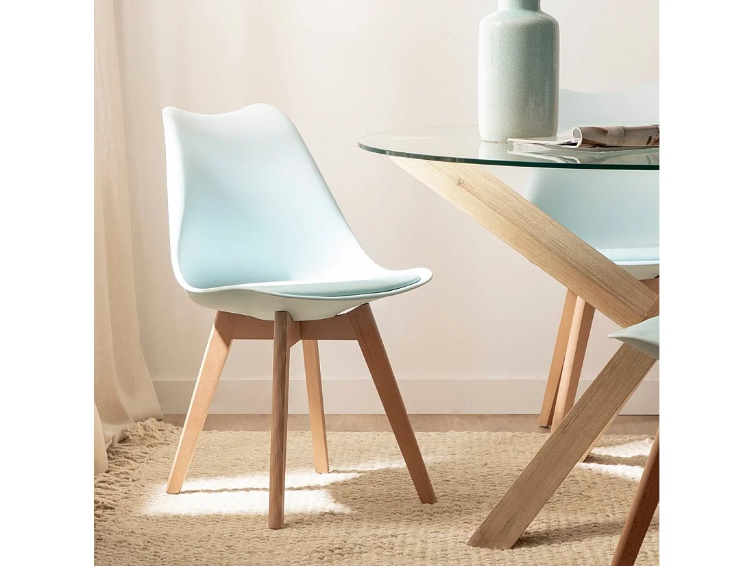 Packs 4 sillas Azul 48 x 82 cm