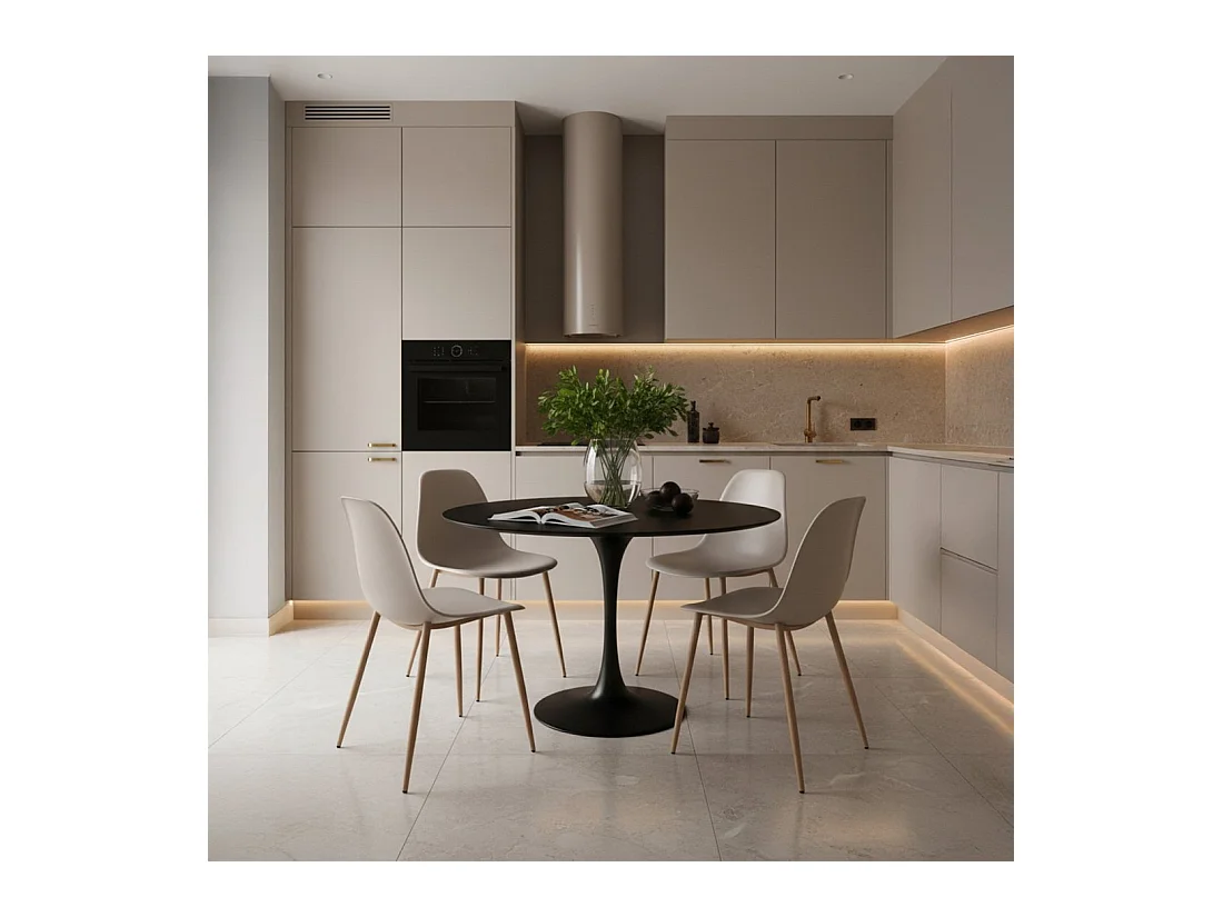 Chaise d'extérieur en plastique beige 45x80 cm-Nina