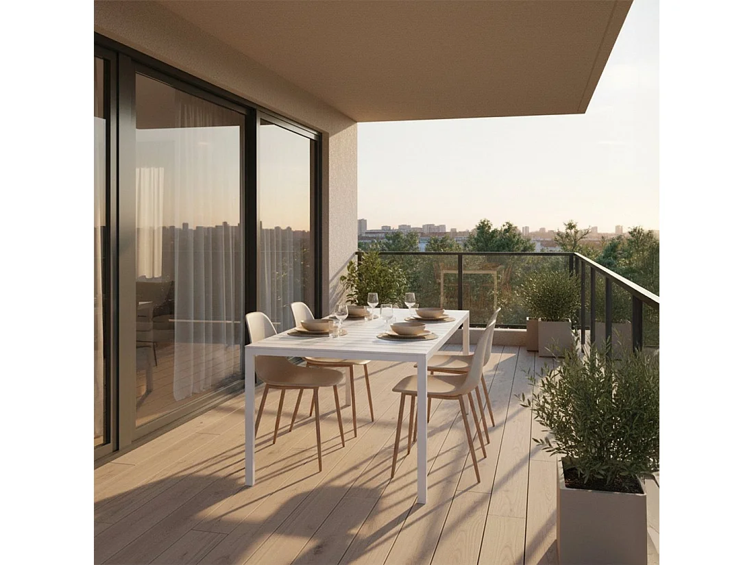 Chaise d'extérieur en plastique beige 45x80 cm-Nina