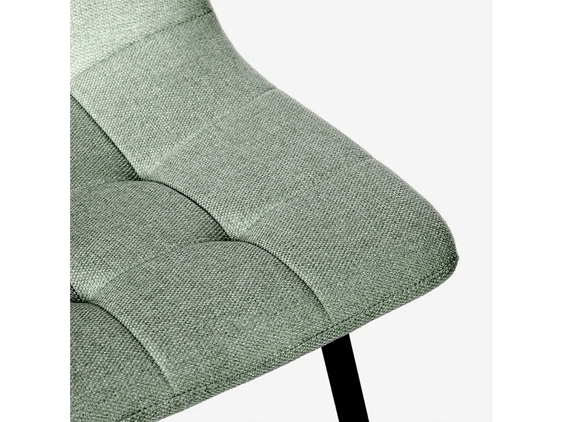 Chaise de salle à manger en polyester menthe 45x86 cm-Ailan