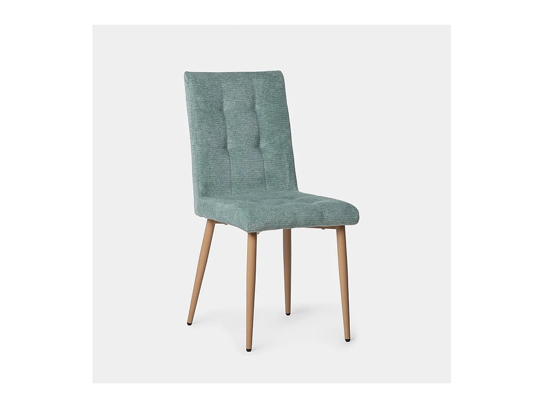 Chaise de salle à manger en tissu menthe 44x92 cm-Leia