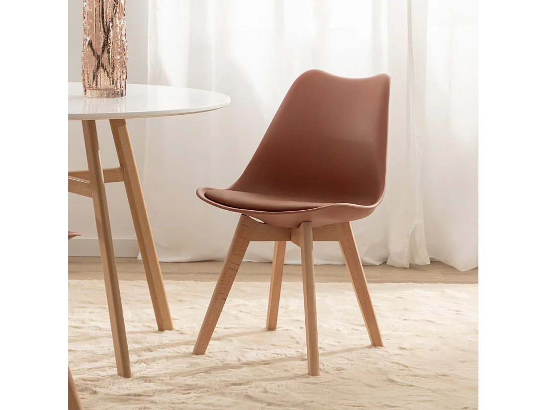 Packs 4 sillas Terracota 48 x 82 cm