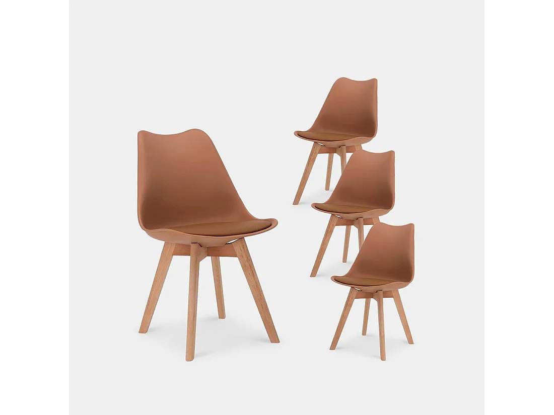 Packs 4 sillas Terracota 48 x 82 cm