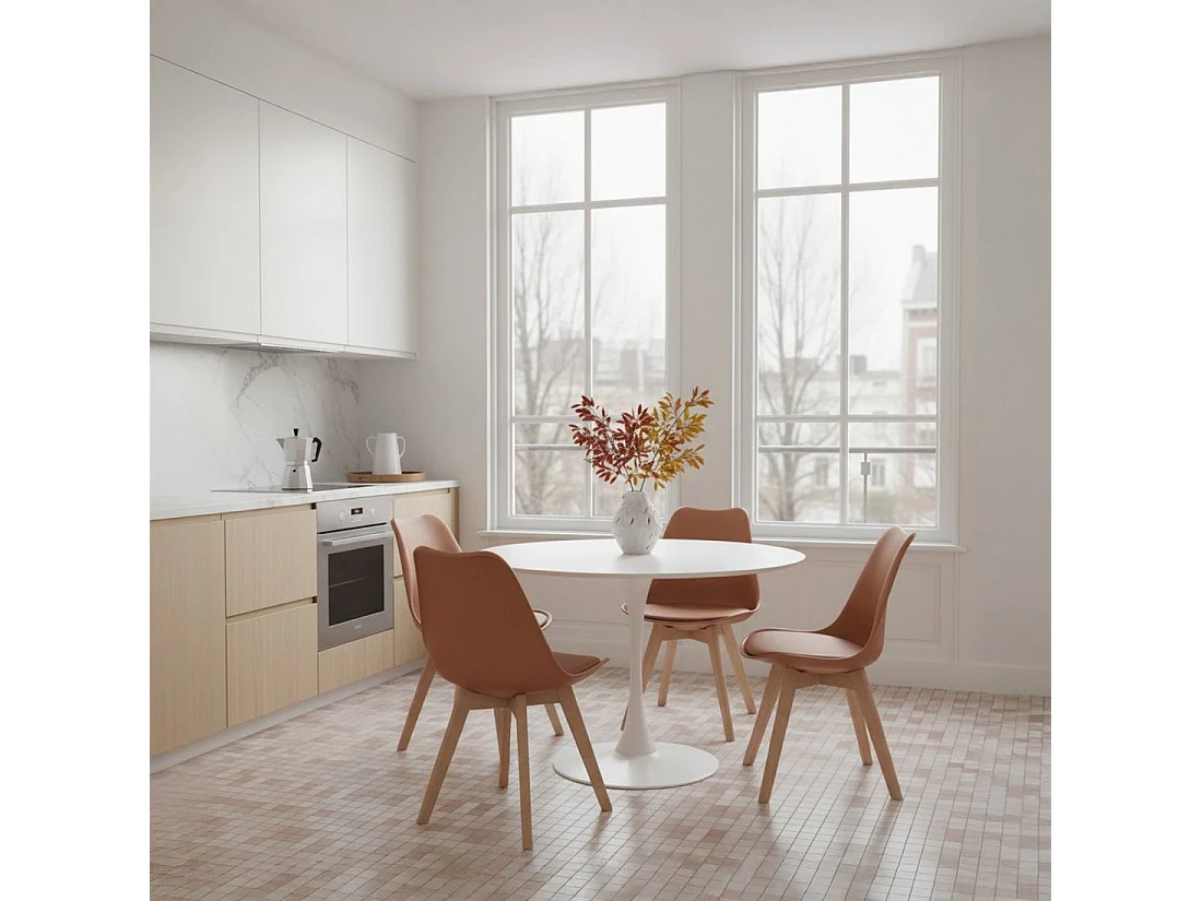 Chaise d'extérieur en plastique terracotta 48x82 cm-Kler