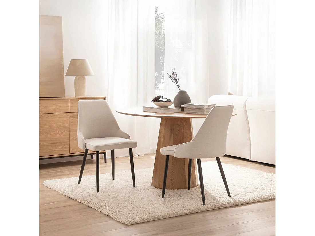 Packs 2 sillas Beige 52 x 87 cm