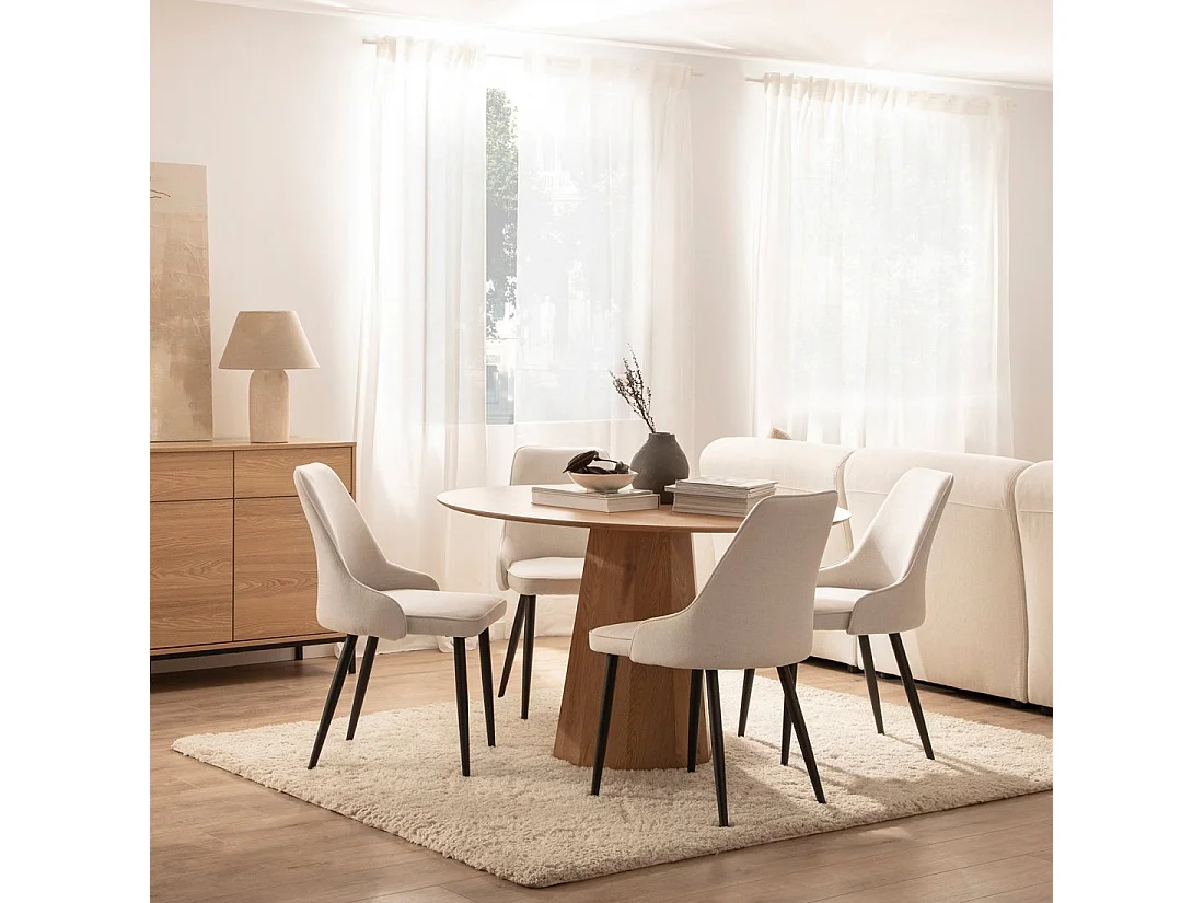 Packs 2 sillas Beige 52 x 87 cm