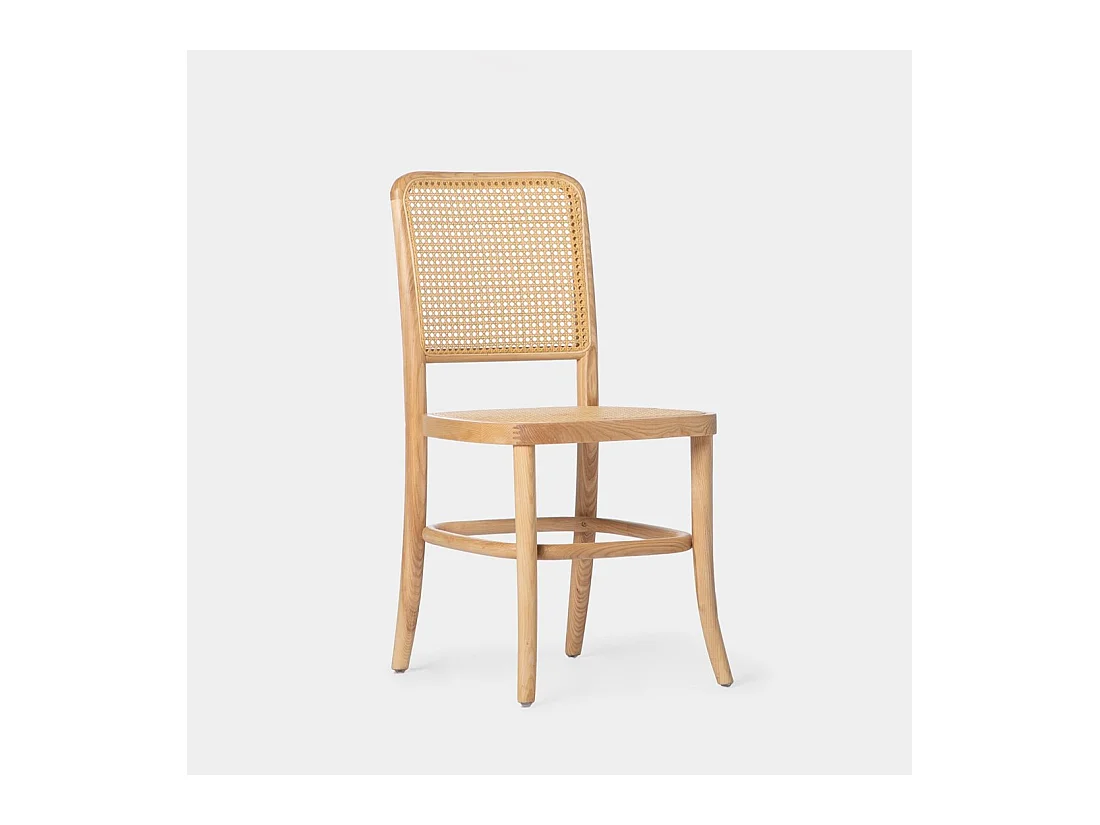 Chaise en bois en bois naturel 48x92 cm-Ania