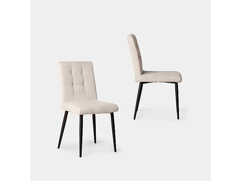 Packs 2 sillas Beige 44 x 92 cm