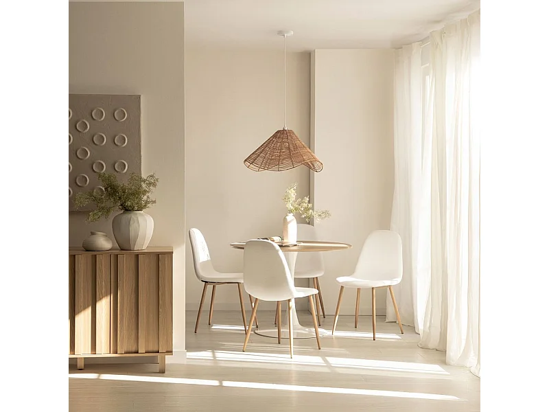 Packs 4 sillas Blanco 44 x 84 cm