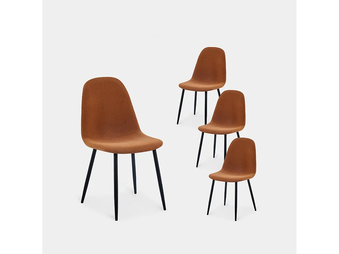 Packs 4 sillas Terracota 44 x 84 cm