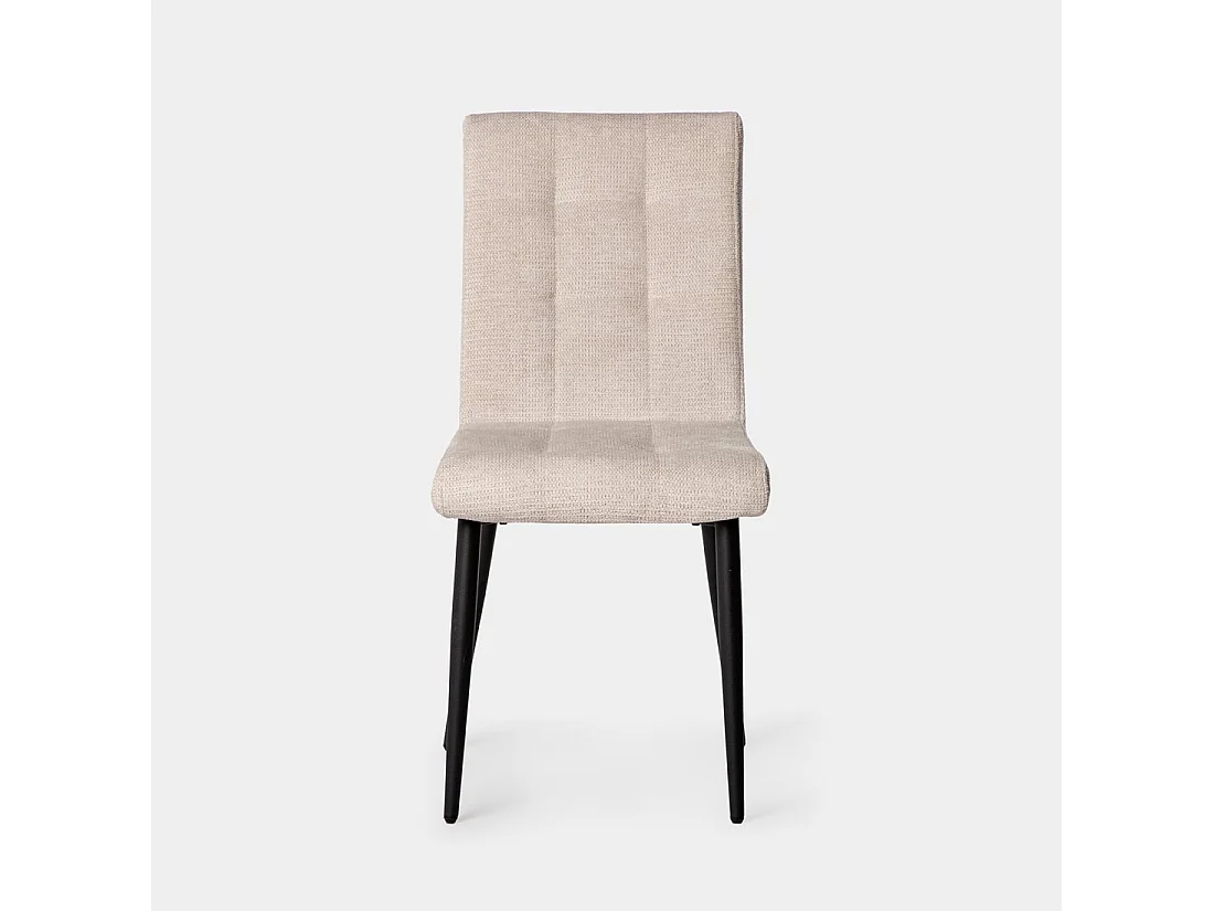 Chaise de salle à manger en tissu beige 44x92 cm-Leia