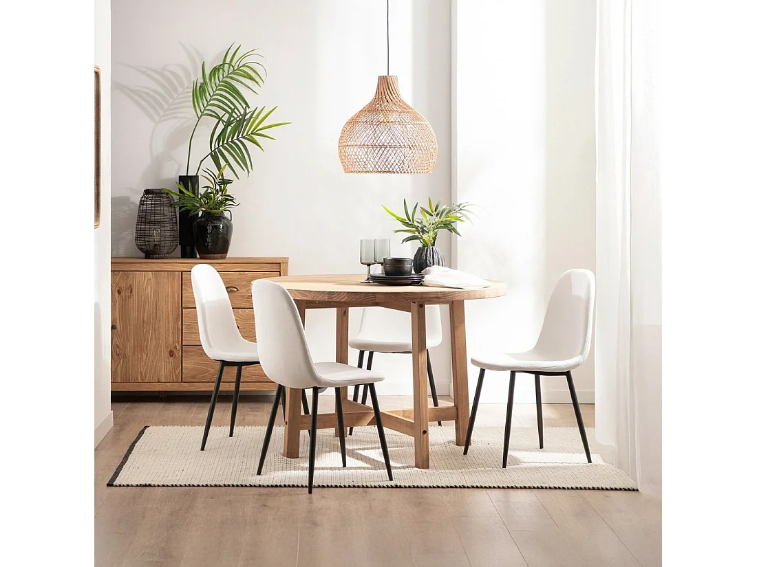 Packs 4 sillas Blanco 44 x 84 cm