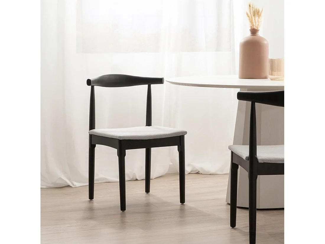 Silla madera de Madera Negro-Gris 76 x 50- Nira