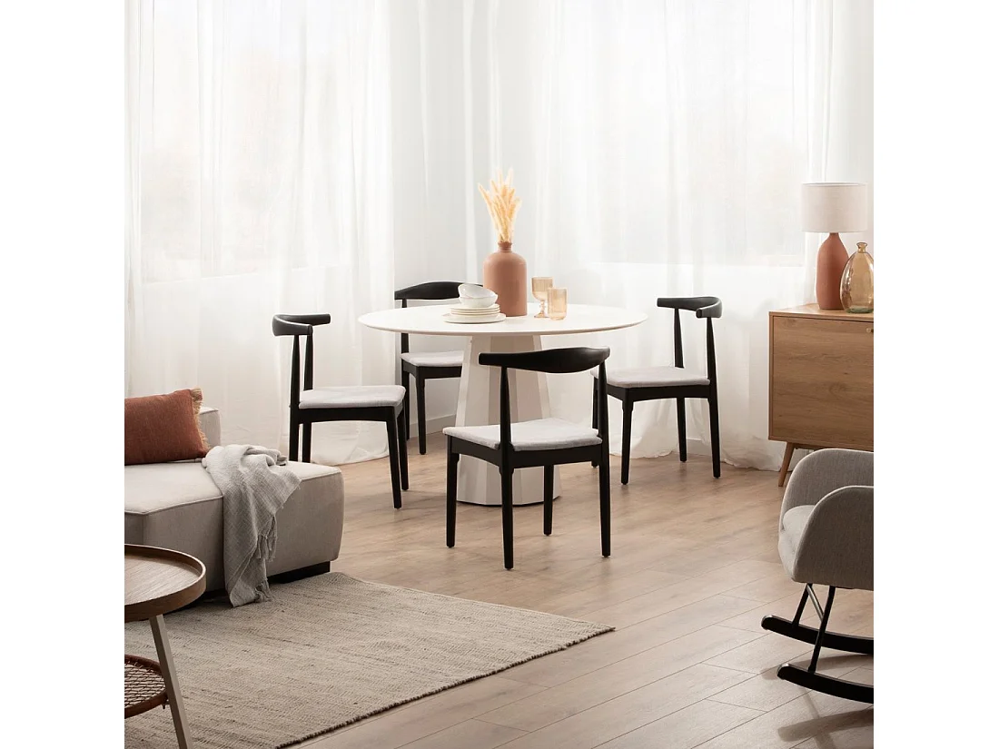 Silla madera de Madera Negro-Gris 76 x 50- Nira