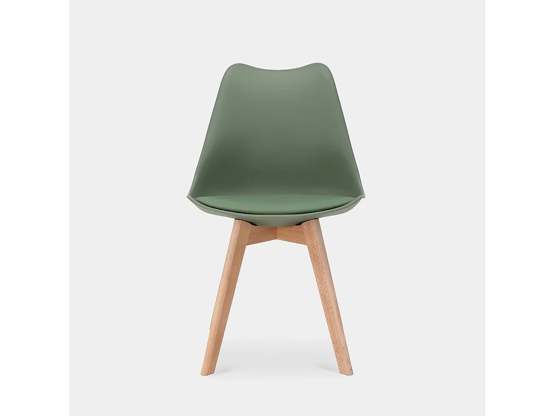 Chaise d'extérieur en plastique vert olive 48x82 cm-Kler