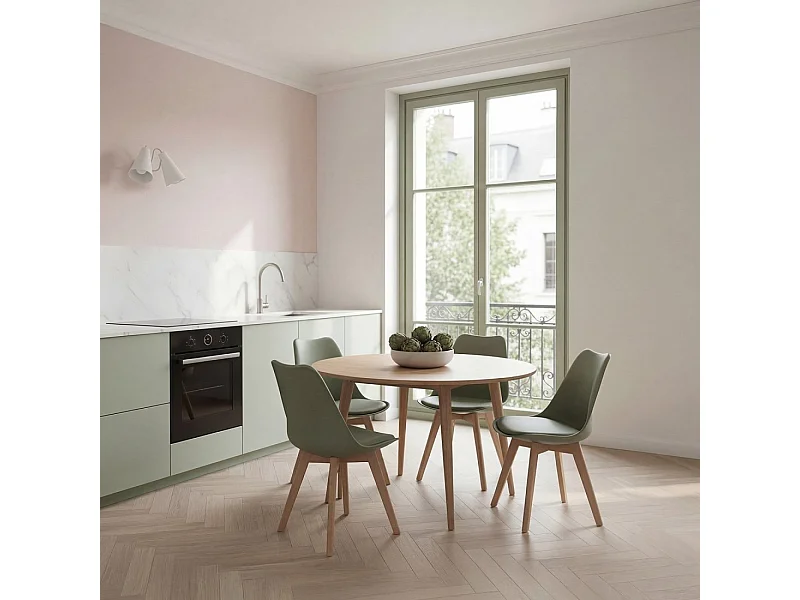 Packs 4 sillas Verde oscuro 48 x 82 cm