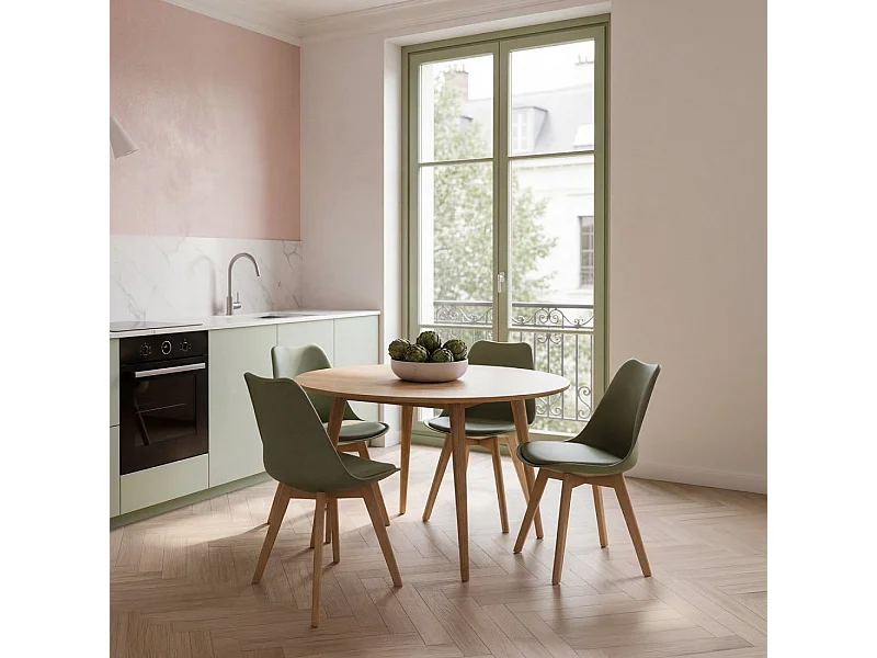 Packs 4 sillas Verde oscuro 48 x 82 cm