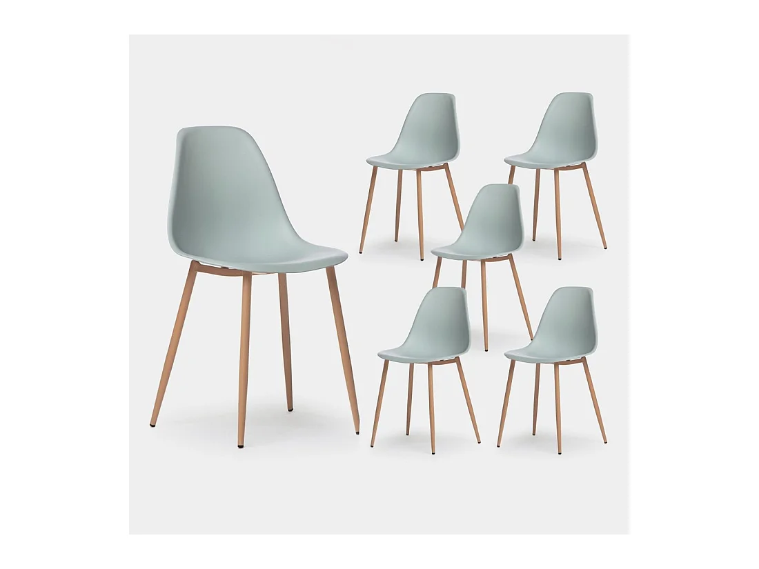 Chaise d'extérieur en plastique menthe 45x80 cm-Nina