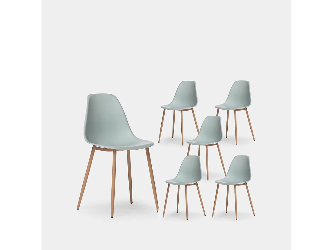 Chaise d'extérieur en plastique menthe 45x80 cm-Nina