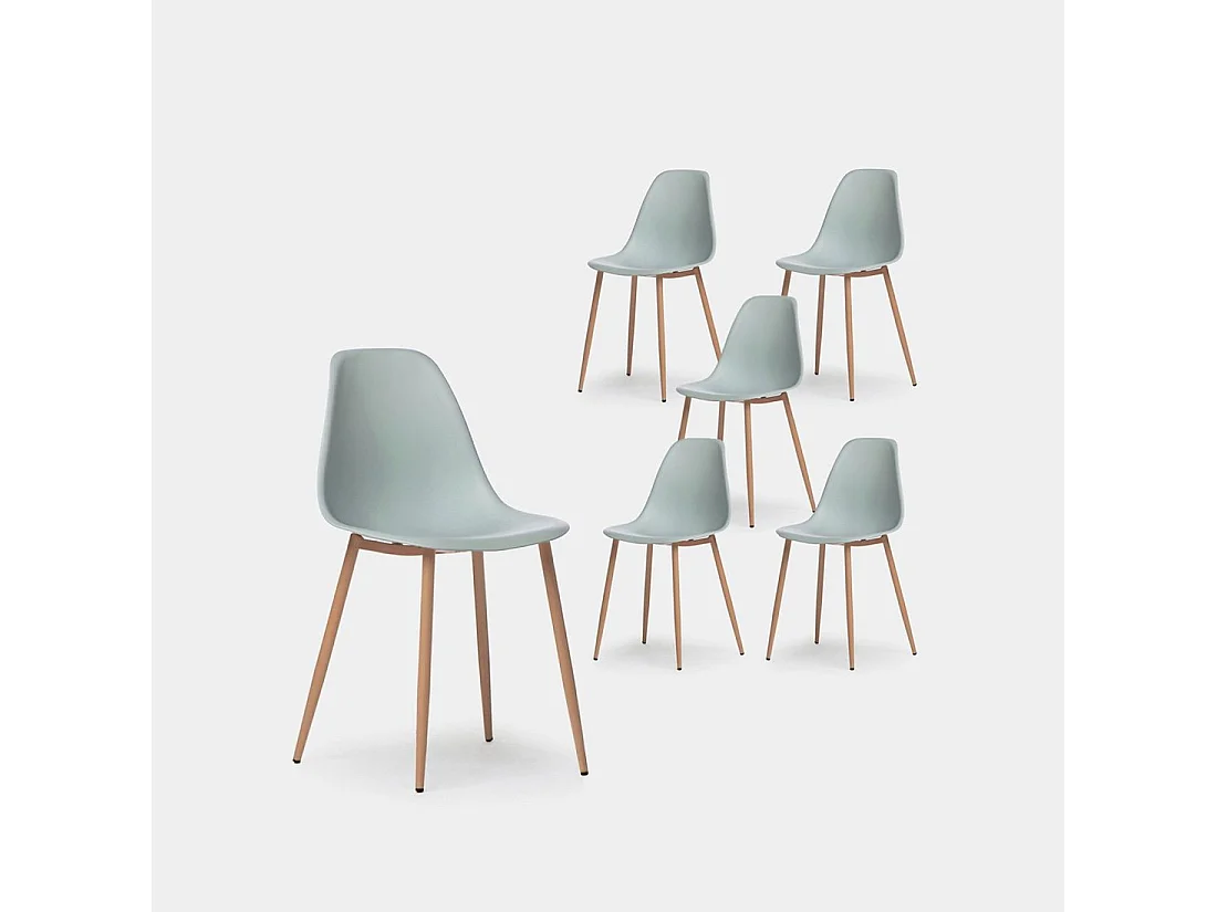 Chaise de jardin en plastique menthe 45x80 cm-Nina