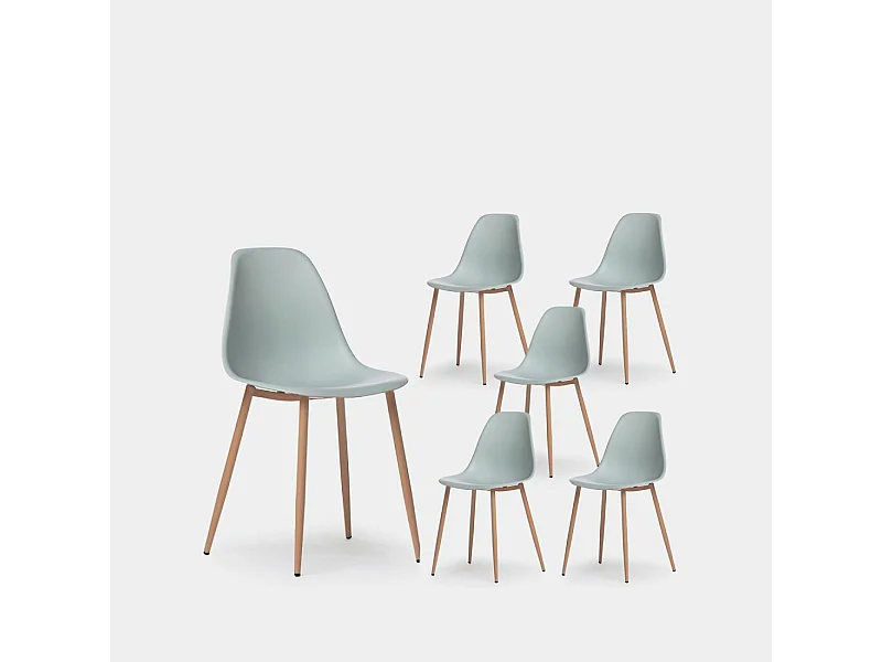 Chaise d'extérieur en plastique menthe 45x80 cm-Nina