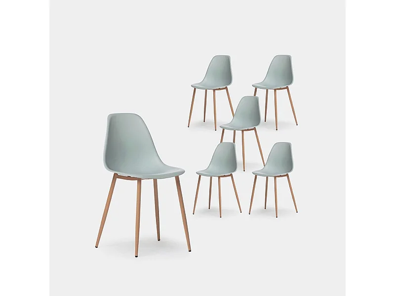 Chaise d'extérieur en plastique menthe 45x80 cm-Nina