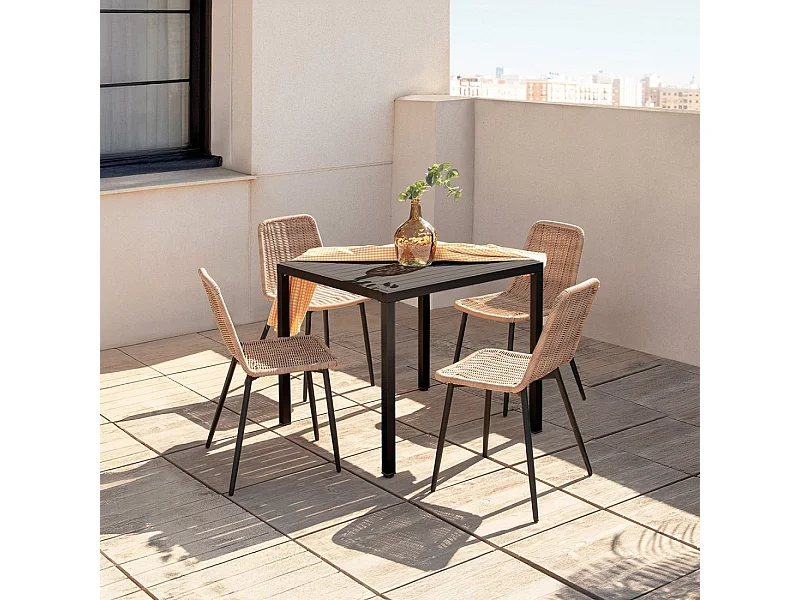 Packs 4 sillas Natural 45 x 84 cm