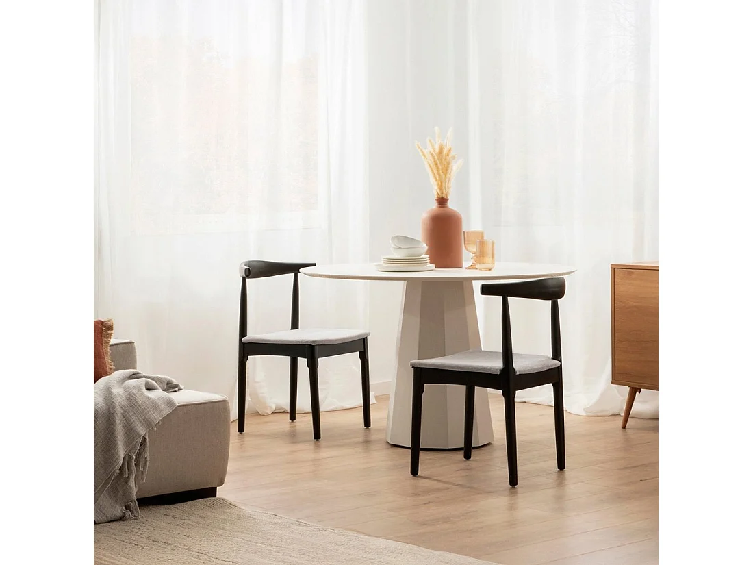 Packs 2 sillas Negro-Gris 50 x 76 cm