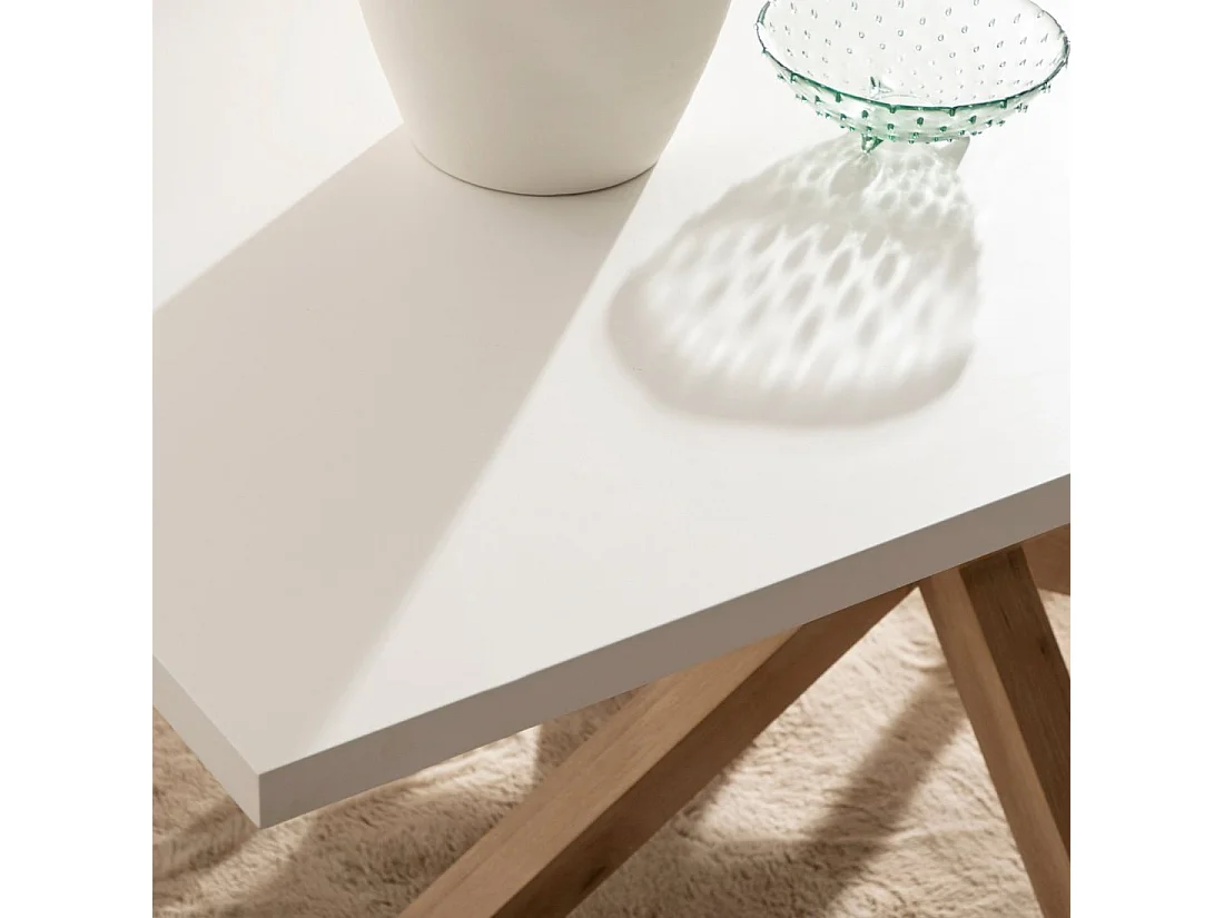 Mesa fija de Madera Blanco 76 x 160- Emerald