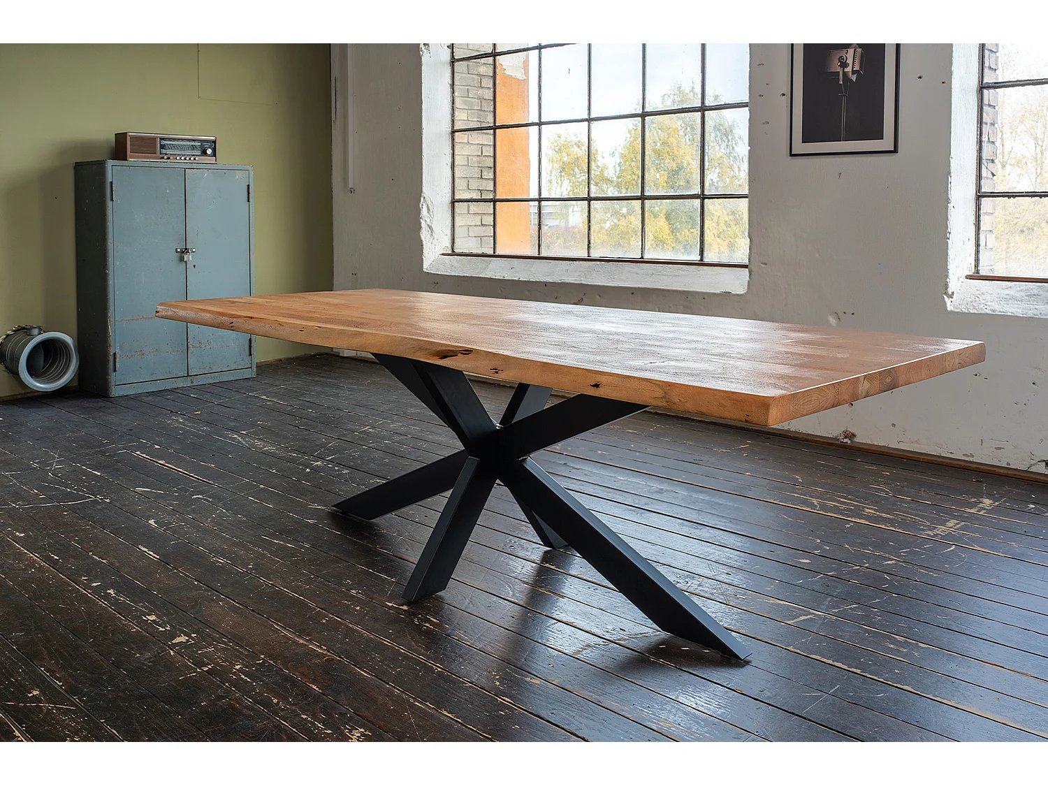 Eettafel - Bruin Hout - 200 x 100 cm - SELVA