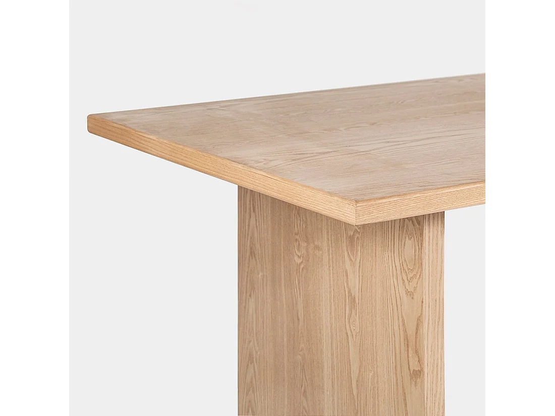 Table fixe en bois naturel 180x76 cm-Fred