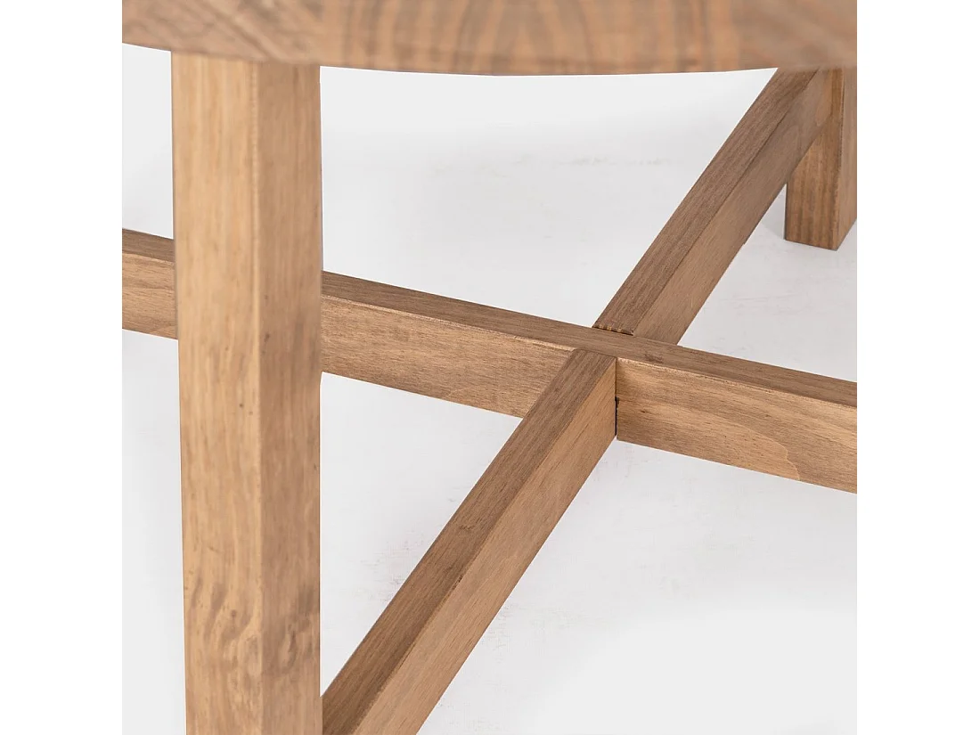 Table fixe en bois naturel 120x78 cm-Pienza