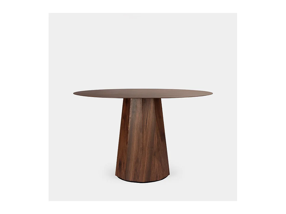 Table fixe en bois noyer 120x76 cm-Olivier