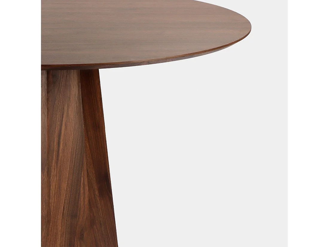 Table fixe en bois noyer 120x76 cm-Olivier