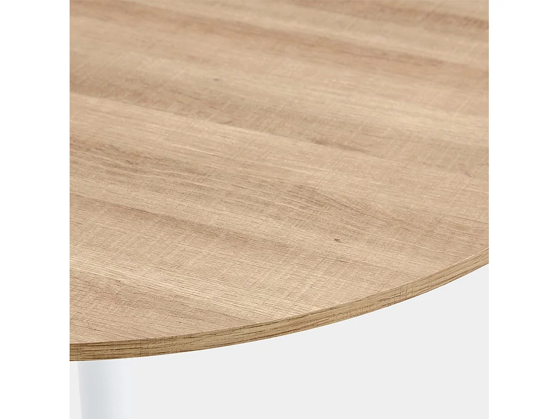 Table fixe en bois naturel 80x73 cm-Cory
