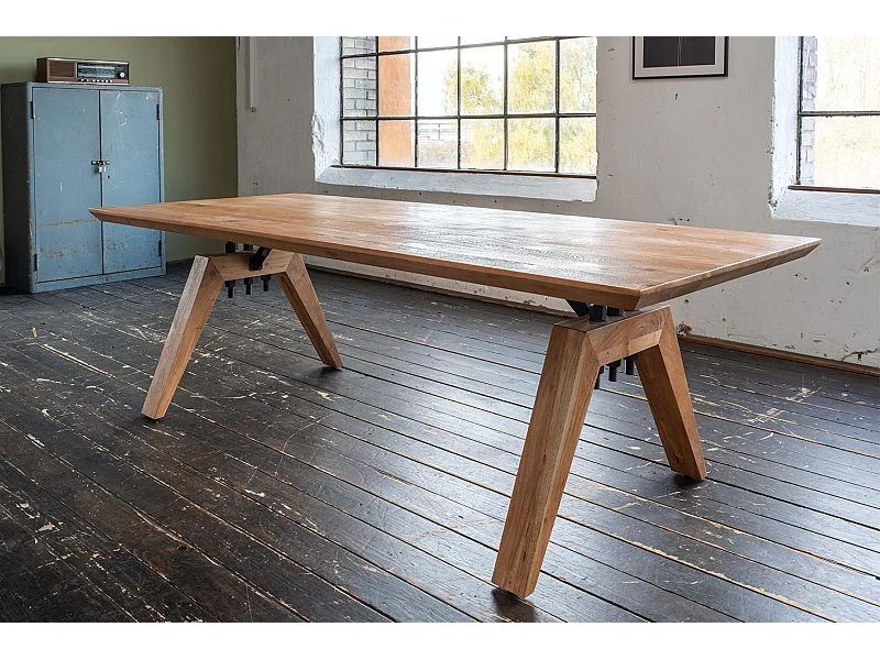 Esstisch - Braun Holz - 220 x 100 cm - WOODY