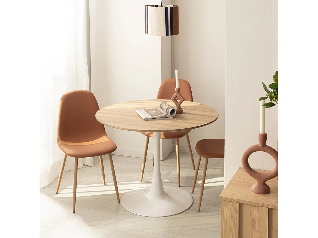 Mesa fija de Madera Natural 73 x 100- Cory