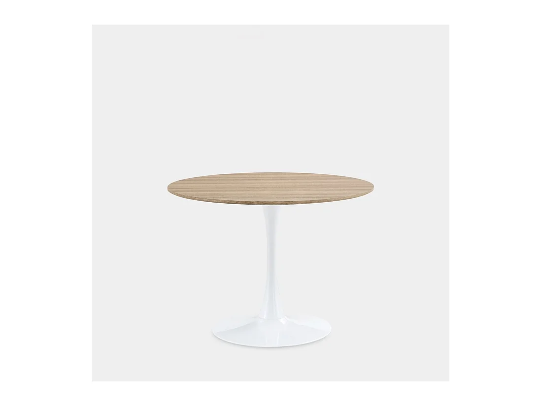 Table fixe en bois naturel 100x73 cm-Cory