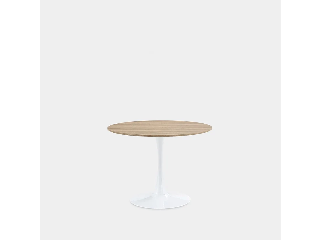 Table fixe en bois naturel 100x73 cm-Cory