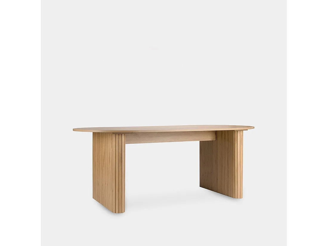 Table fixe en bois naturel 200x75 cm-Breda